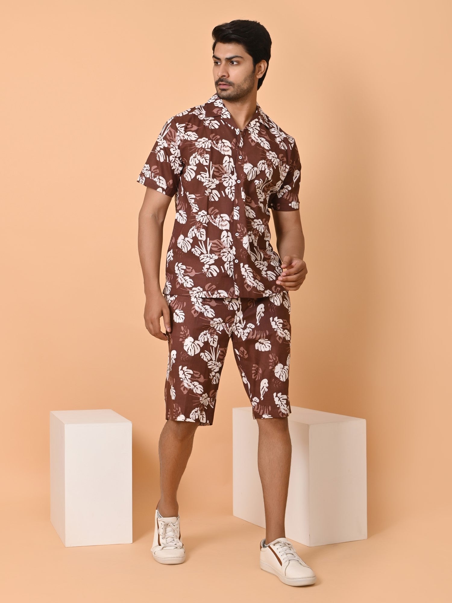 Brown Gingham Short Co-ords Set