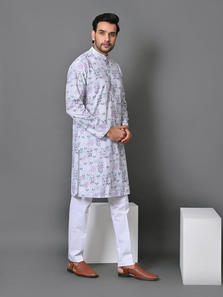 Floral Pink Kurta Set - KM34749-12