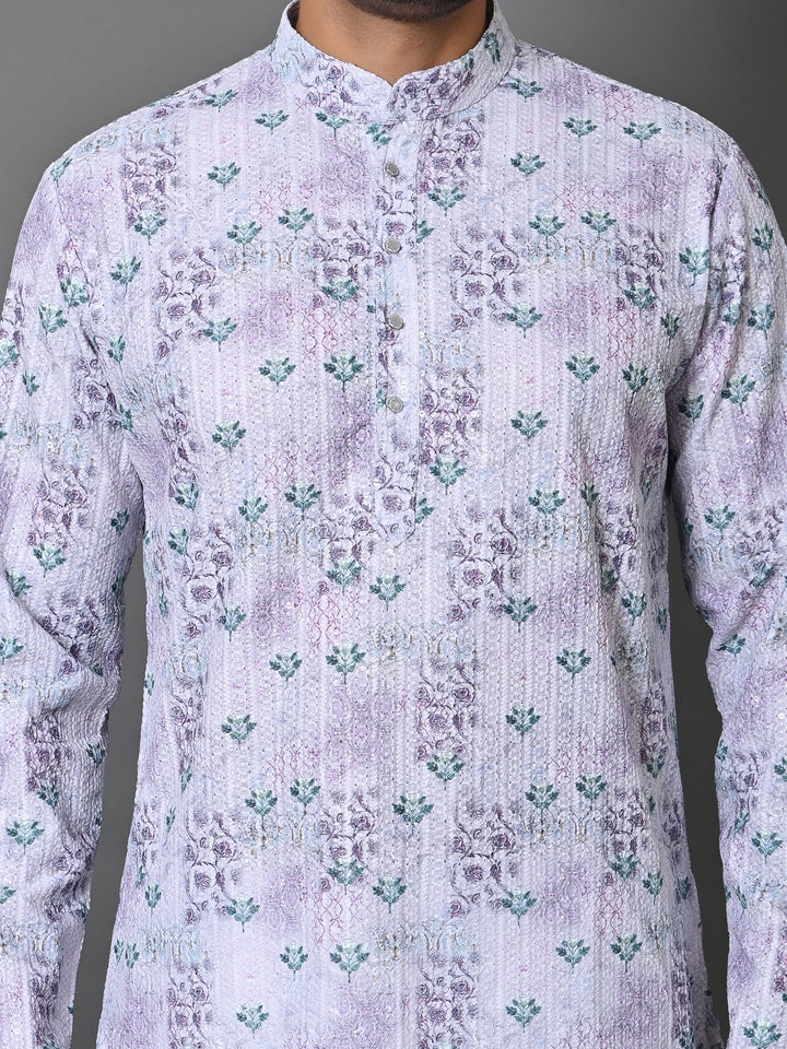 Floral Pink Kurta Set - KM34749-12