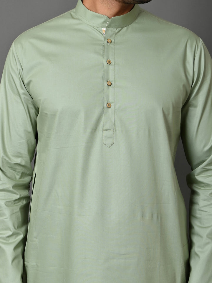 Solid Green Kurta Set - KM31514-46