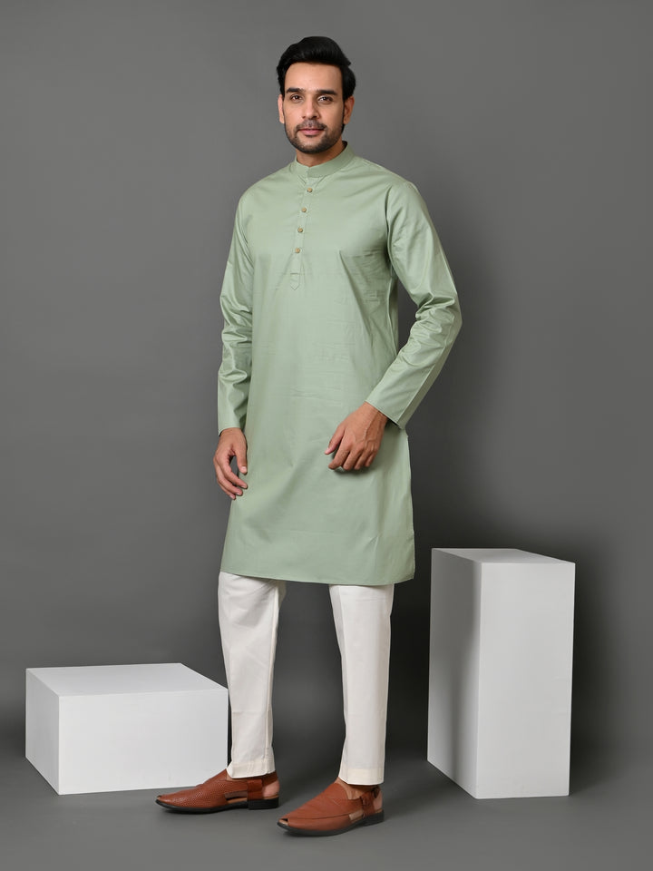 Solid Green Kurta Set - KM31514-46