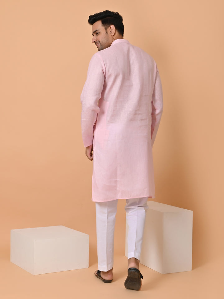 Solid Pink Kurta Set - KM29102-3