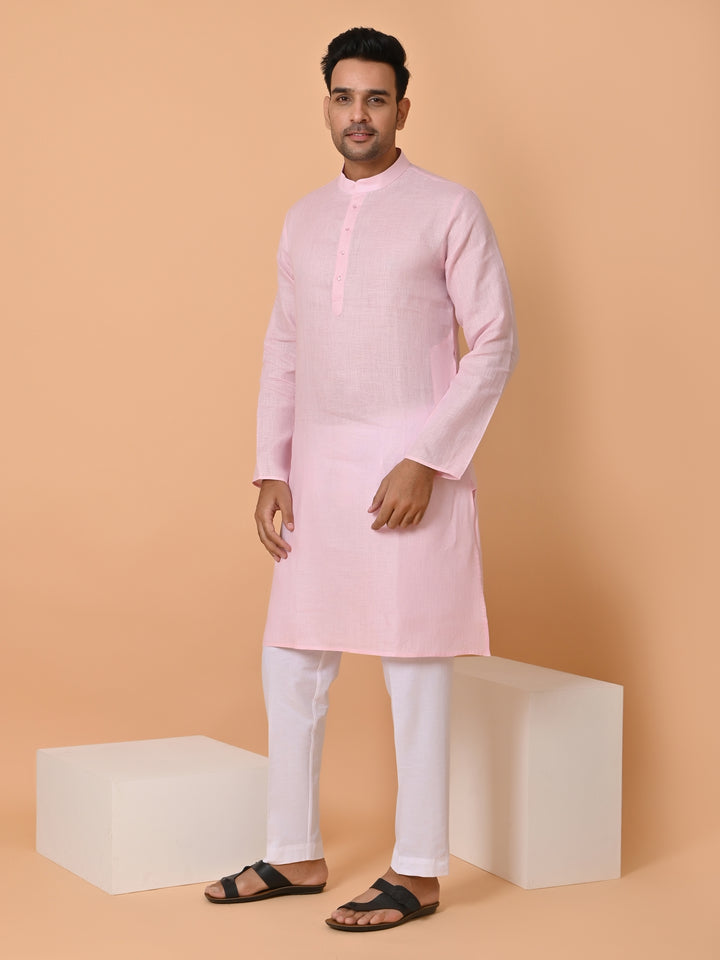 Solid Pink Kurta Set - KM29102-3