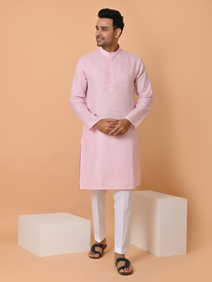 Solid Pink Kurta Set - KM29102-3