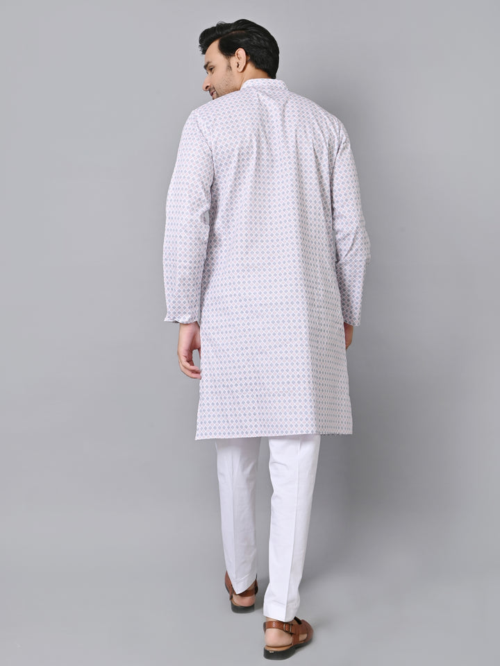 Checked Pink Kurta Set - KM33971-12