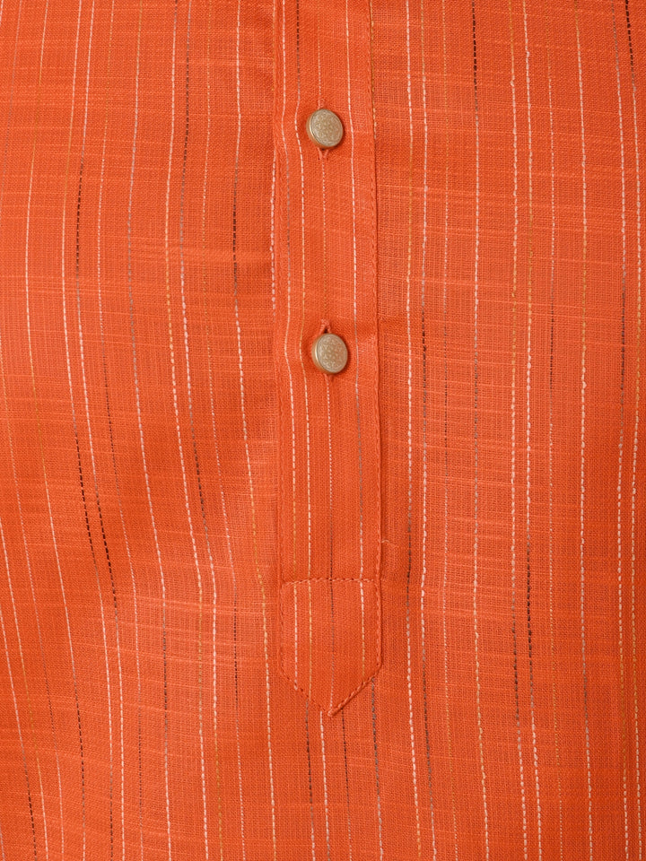 Striped Rust Kurta Set - KM34339-113
