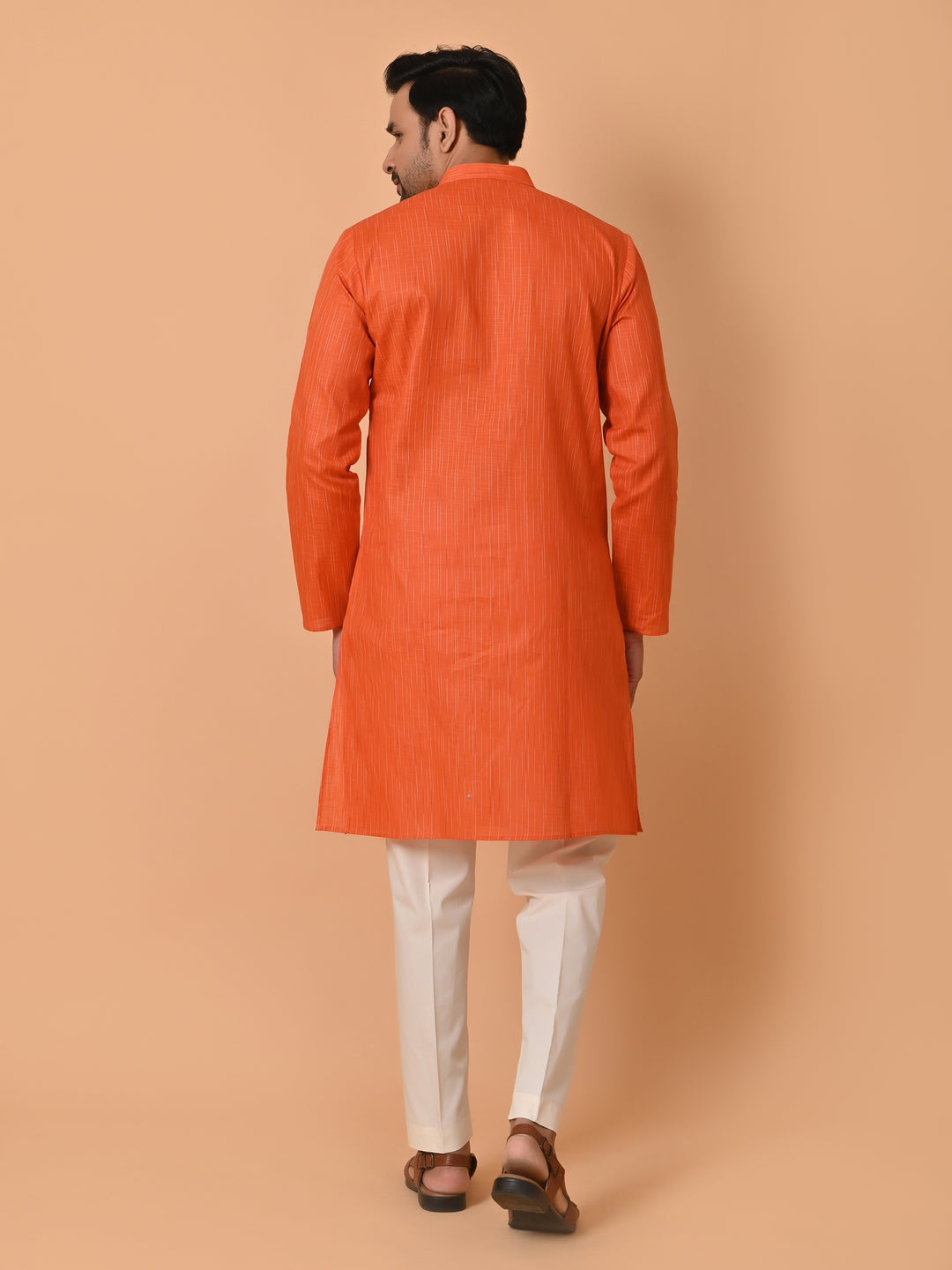 Striped Rust Kurta Set - KM34339-113