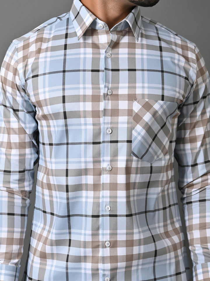 Checked Blue Shirts - E33911-12