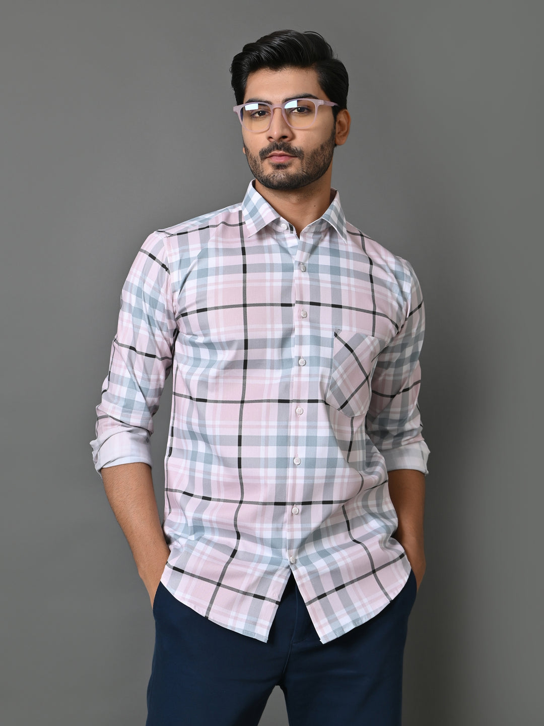 Checked Pink Shirts - E33911-10