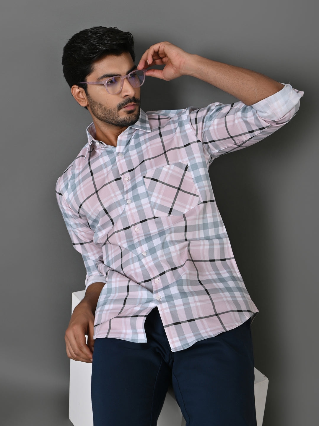 Checked Pink Shirts - E33911-10