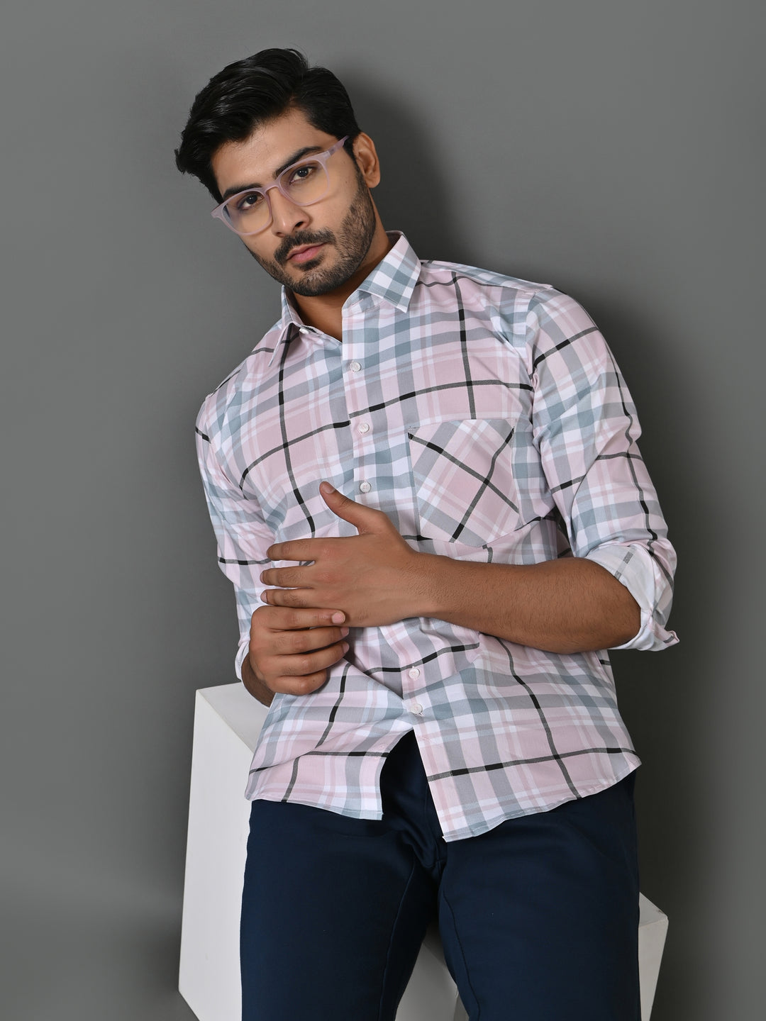 Checked Pink Shirts - E33911-10