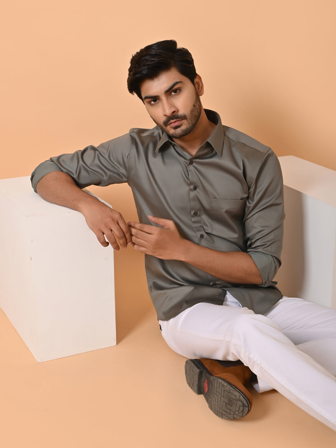 Solid Grey Shirts - E35961-23