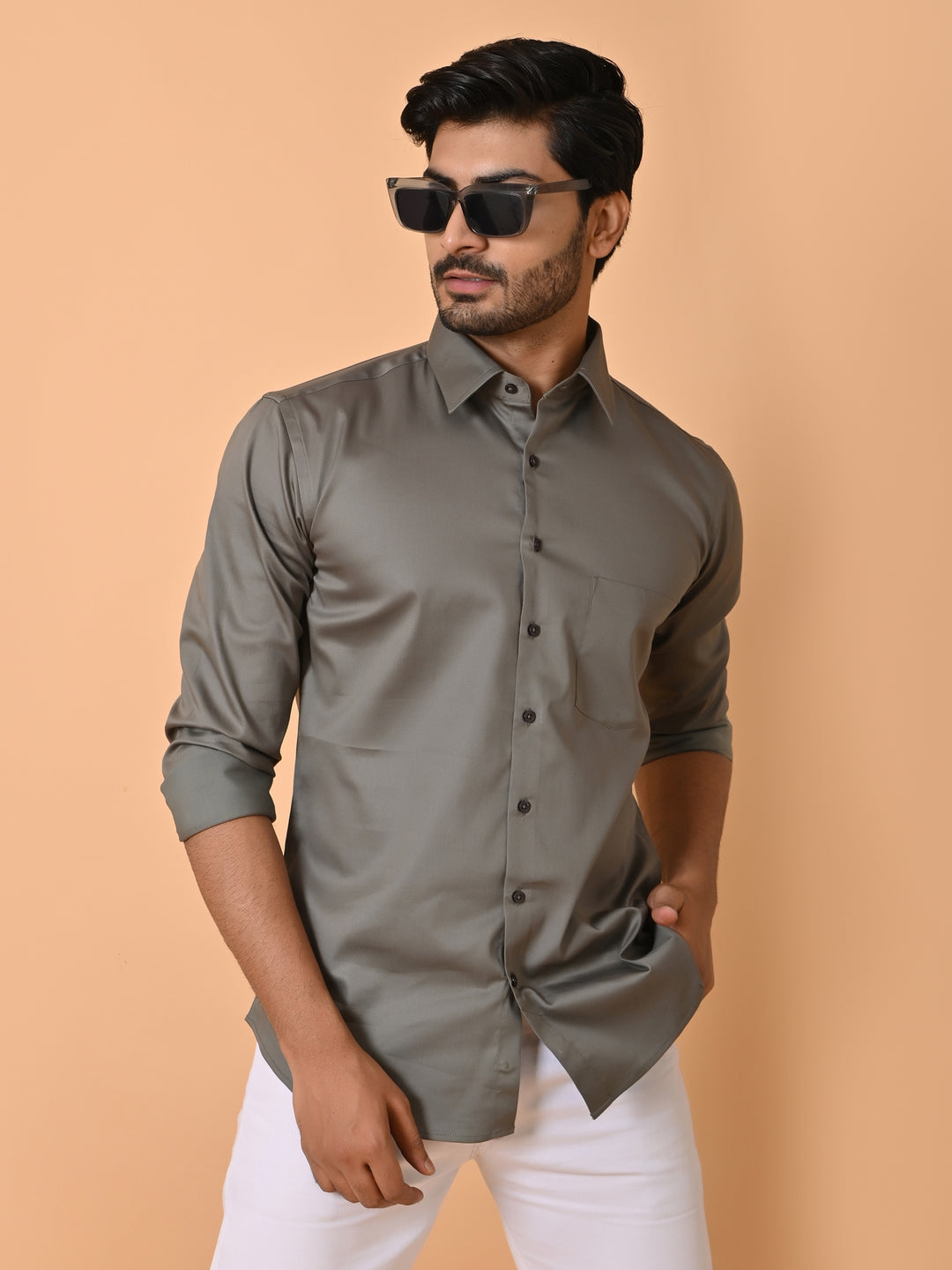 Solid Grey Shirts - E35961-23