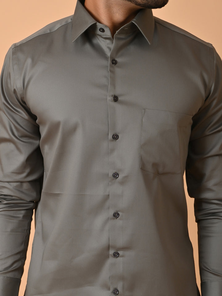 Solid Grey Shirts - E35961-23