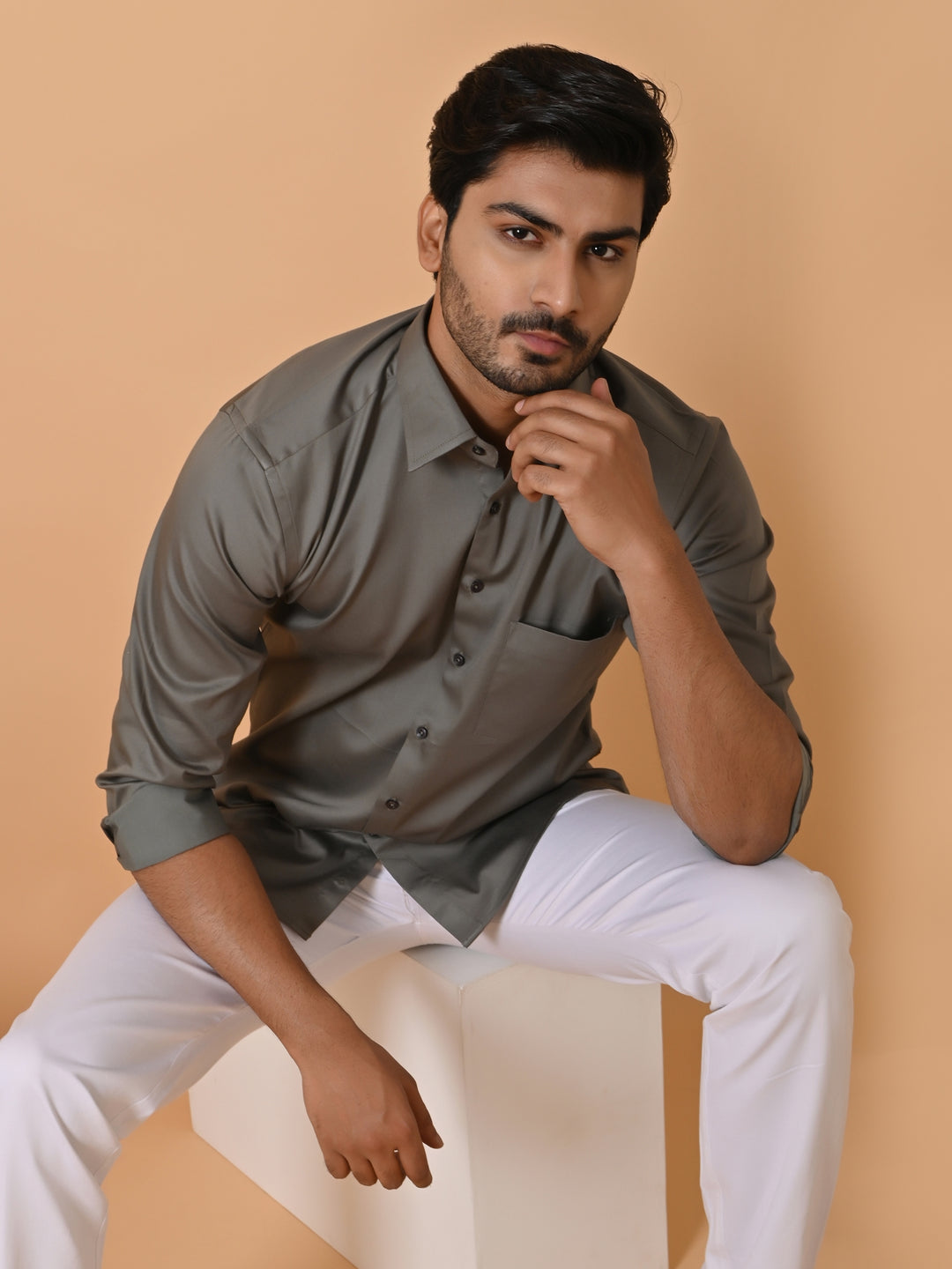 Solid Grey Shirts - E35961-23