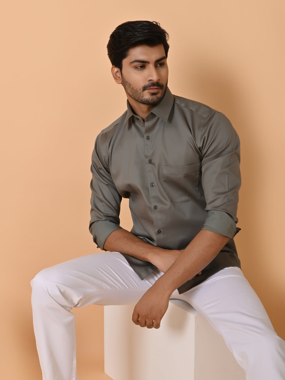 Solid Grey Shirts - E35961-23