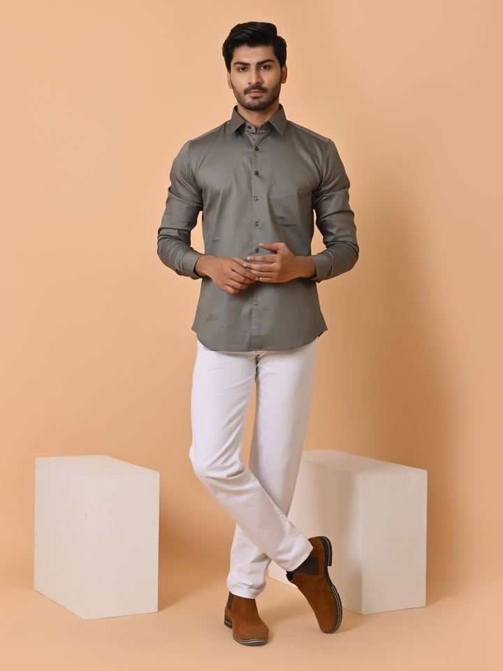 Solid Grey Shirts - E35961-23