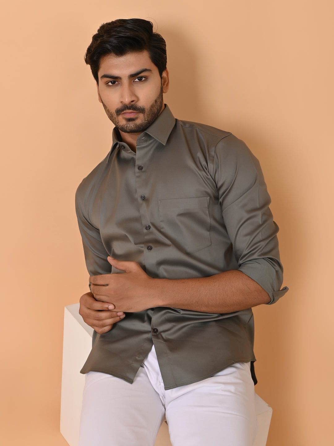 Solid Grey Shirts - E35961-23