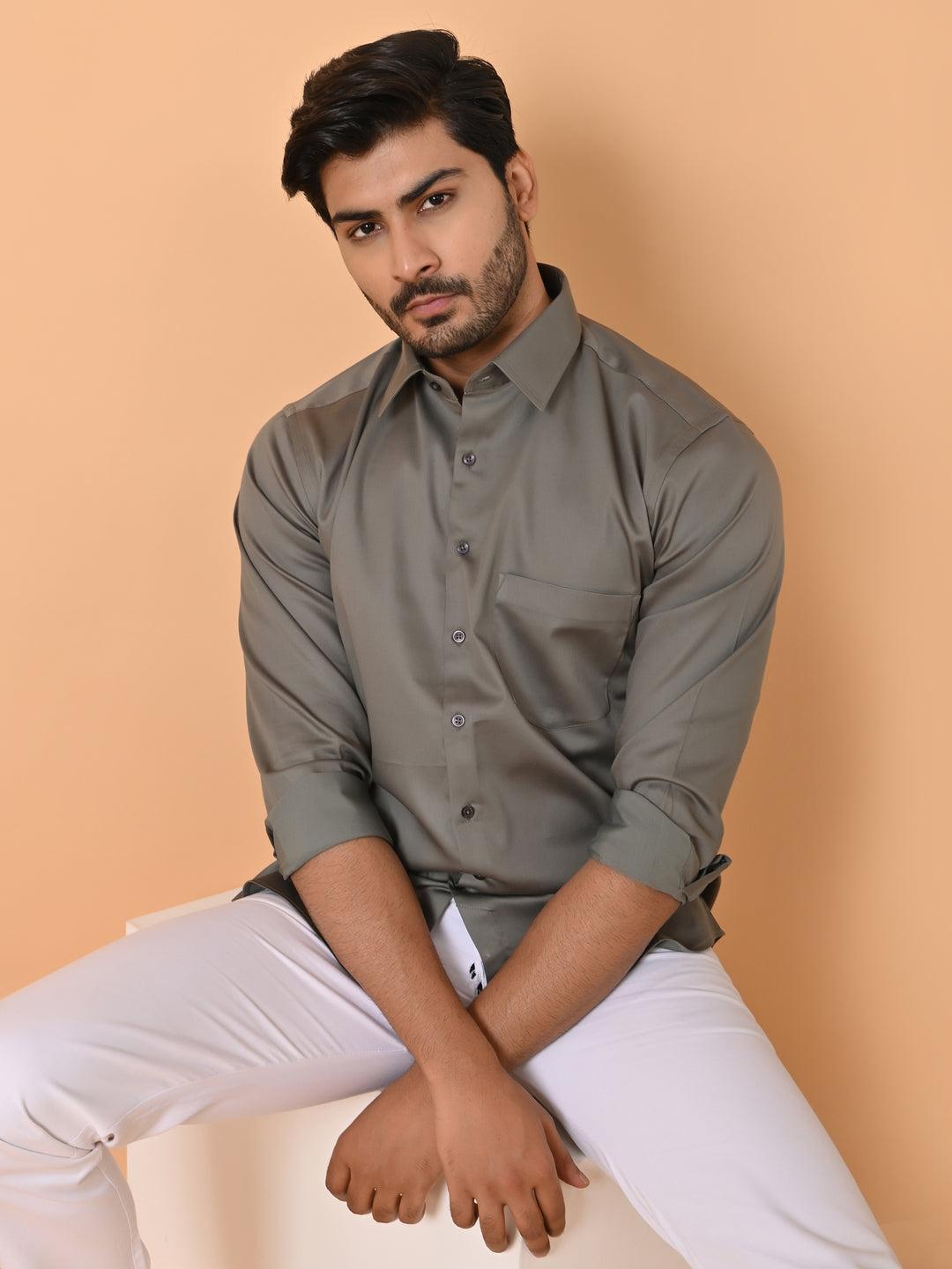 Solid Grey Shirts - E35961-23