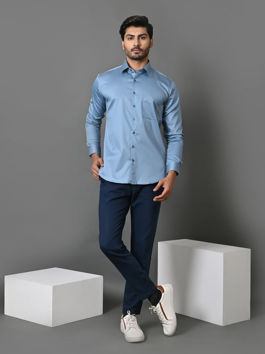 Solid Blue Shirts - E35961-30