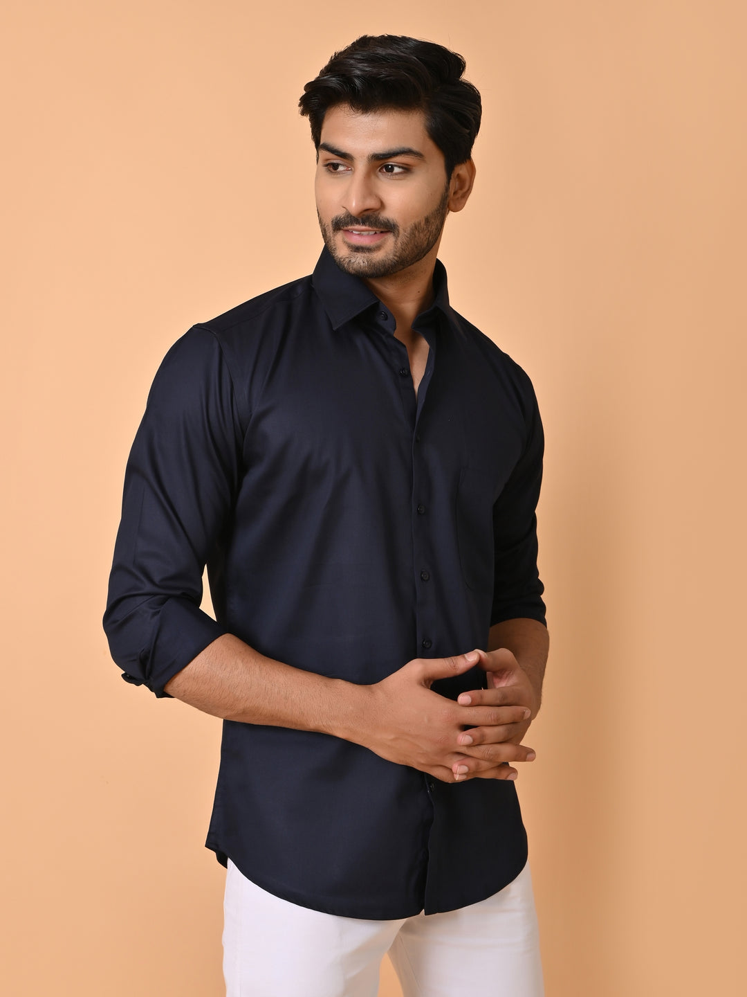 Solid Navy Blue Shirts - E35961-8