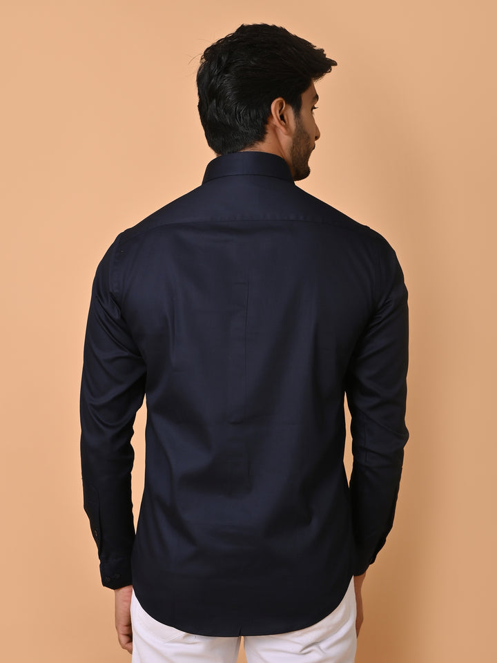 Solid Navy Blue Shirts - E35961-8