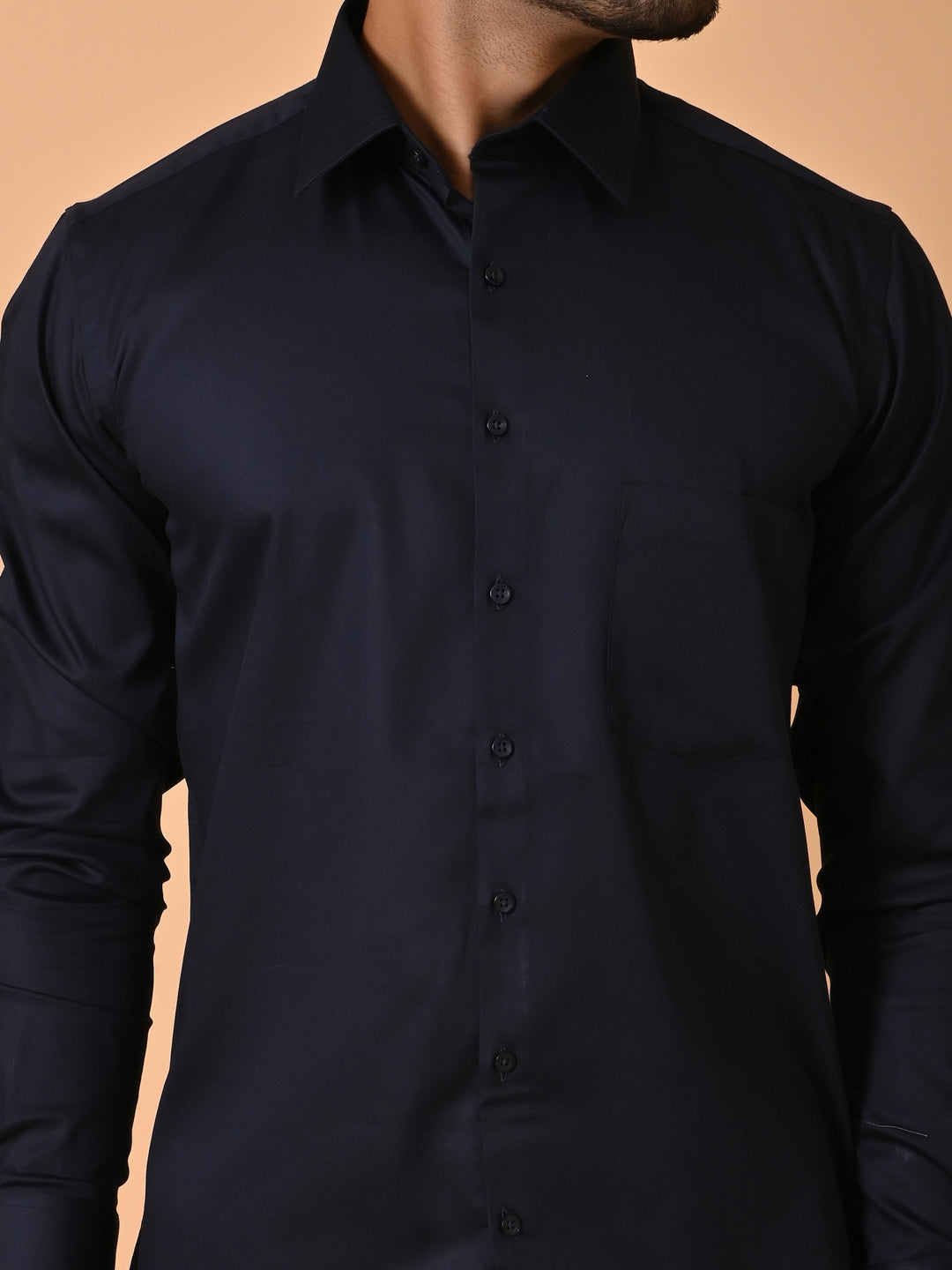 Solid Navy Blue Shirts - E35961-8