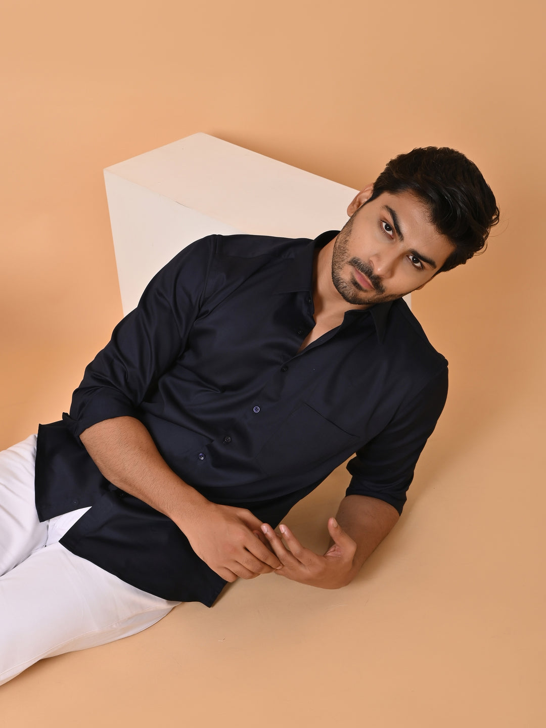 Solid Navy Blue Shirts - E35961-8