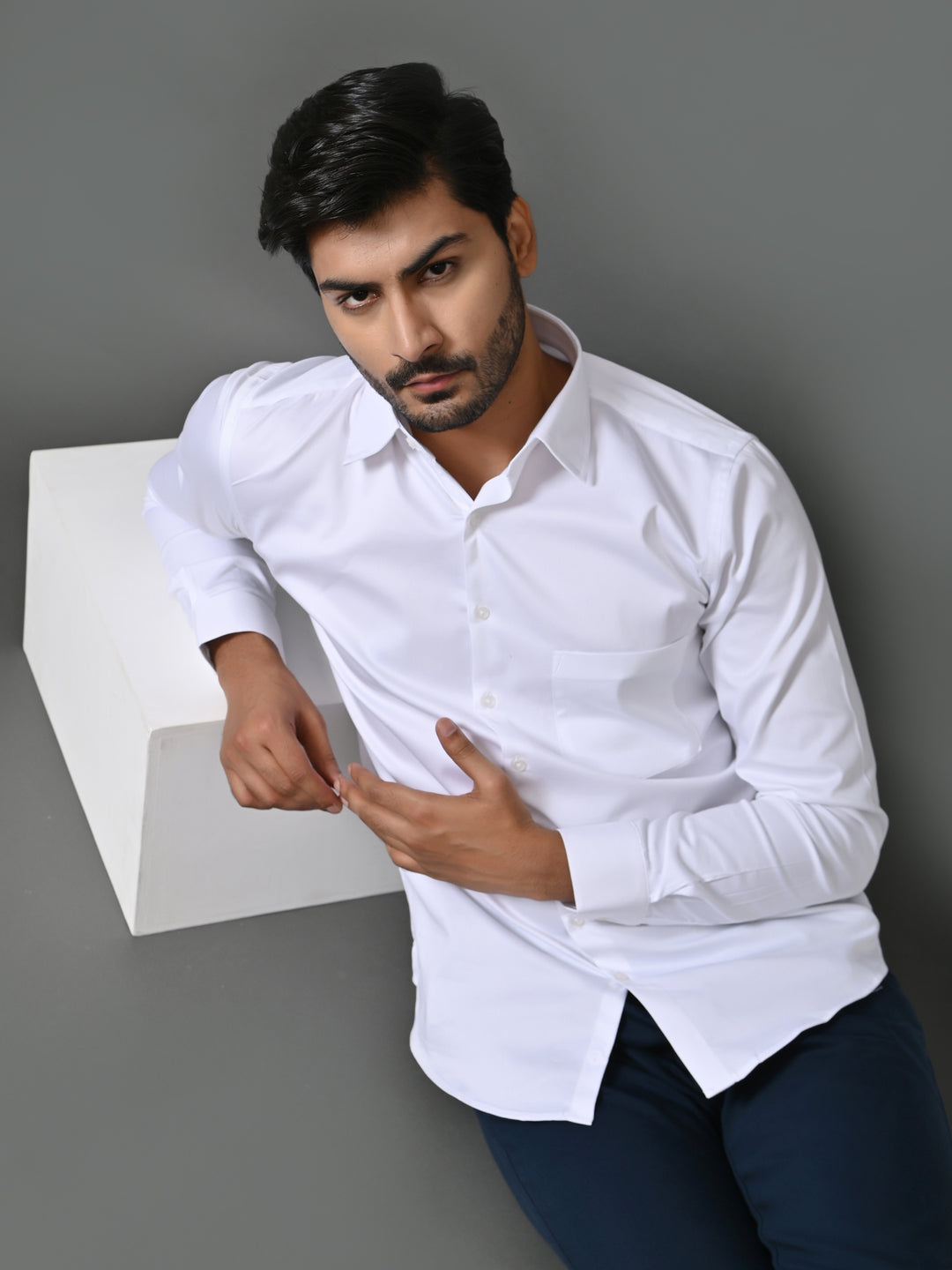 Solid White Shirts - E35961-1