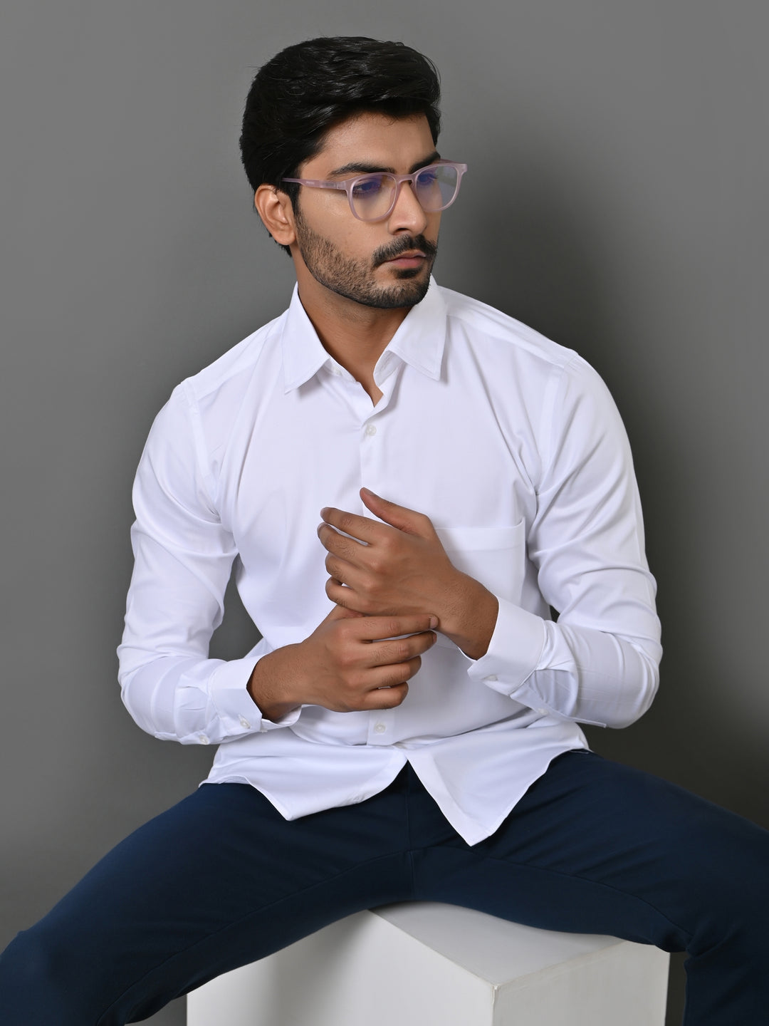 Solid White Shirts - E35961-1