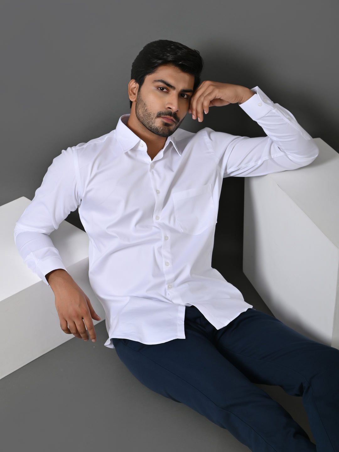 Solid White Shirts - E35961-1