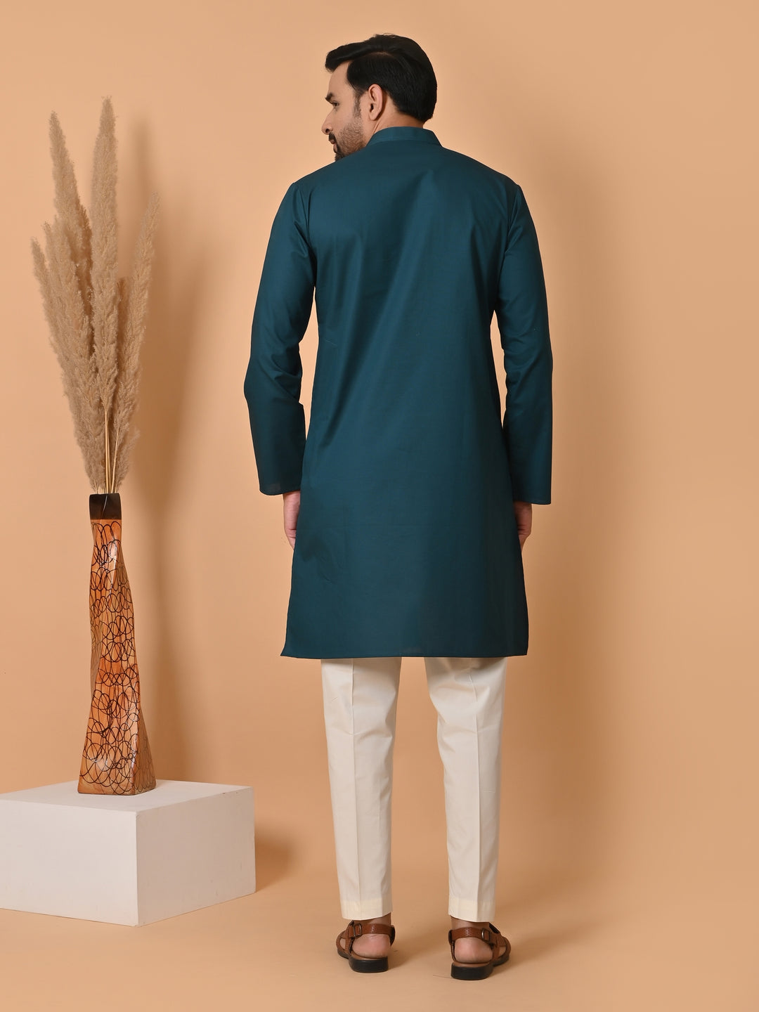 Solid Green Kurta Set - KM31953-30