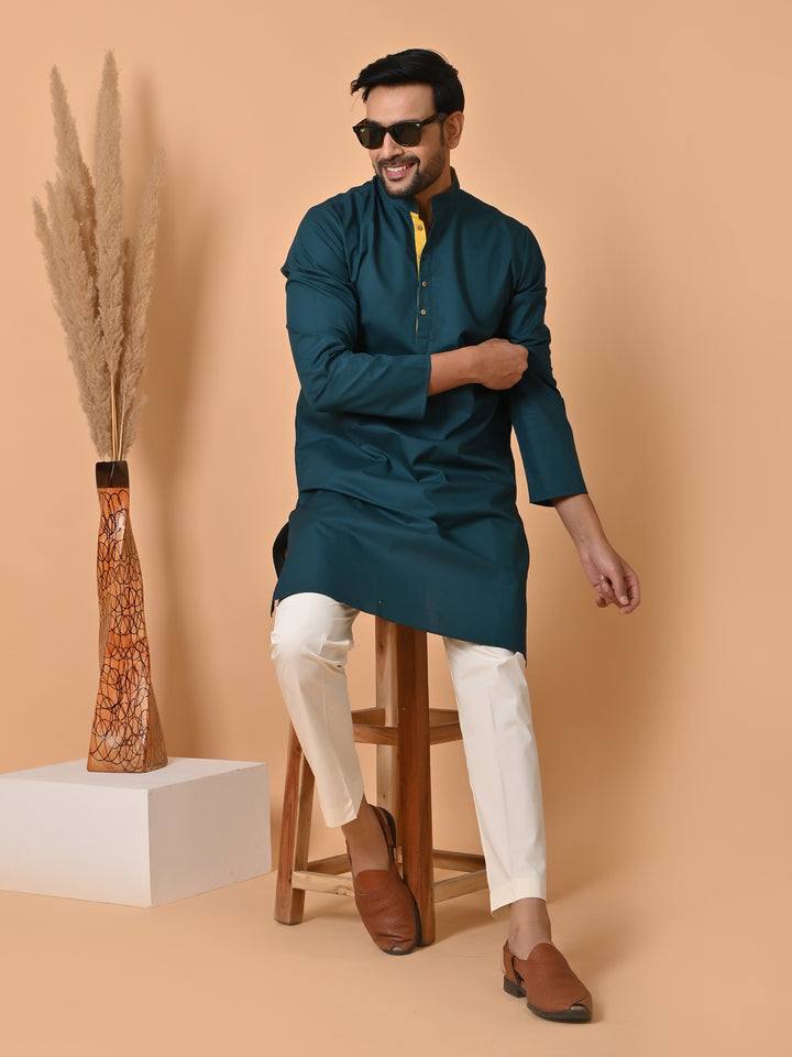 Solid Green Kurta Set - KM31953-30