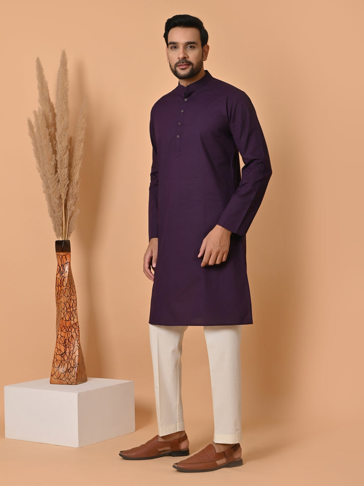 Solid Wine Kurta Set - KM31953-31