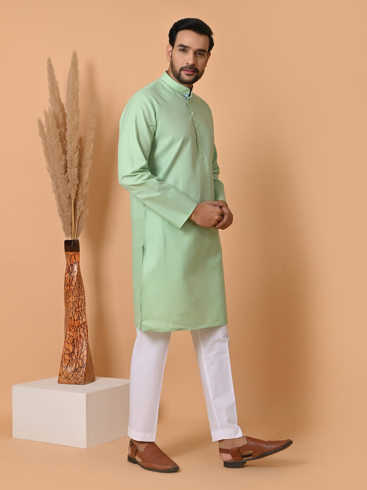 Solid Pista Kurta Set - KM34392-35