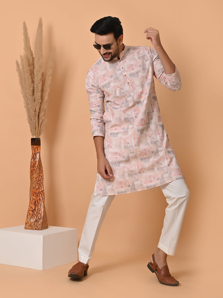 Chikan Cream Kurta Set - KM34756-48