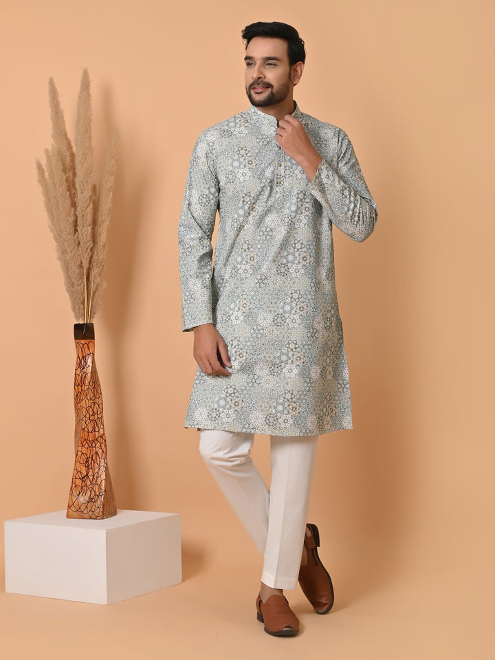 Chikan Pista Kurta Set - KM34756-51