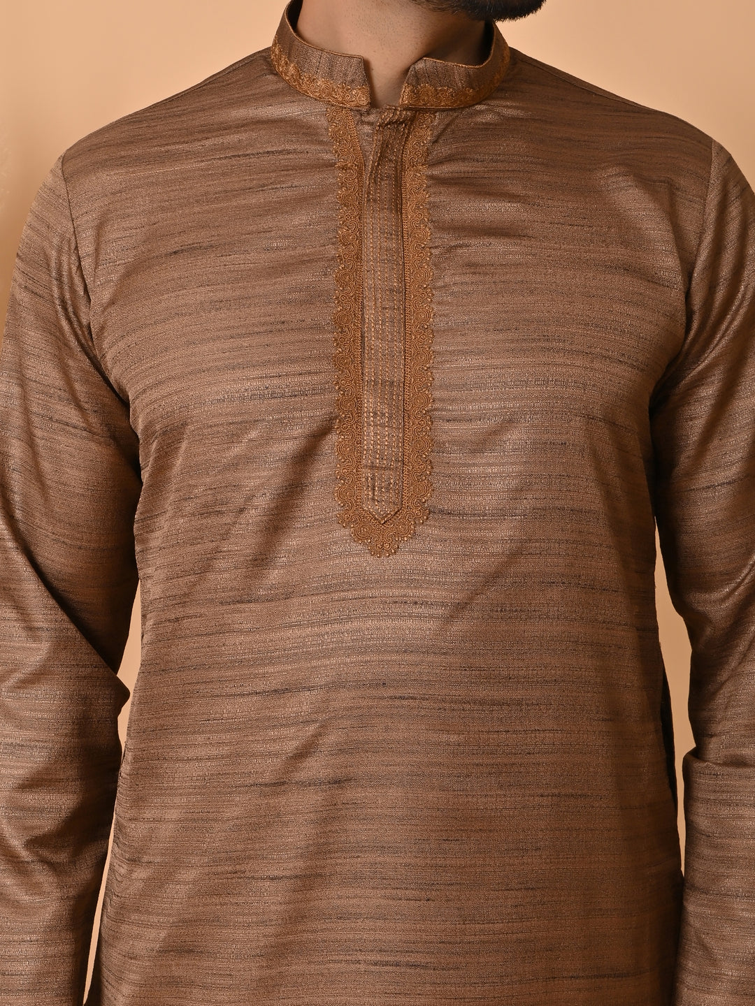 Solid Brown Kurta Set - KM35301-17