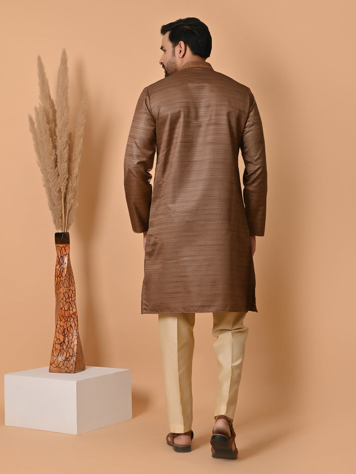 Solid Brown Kurta Set - KM35301-17