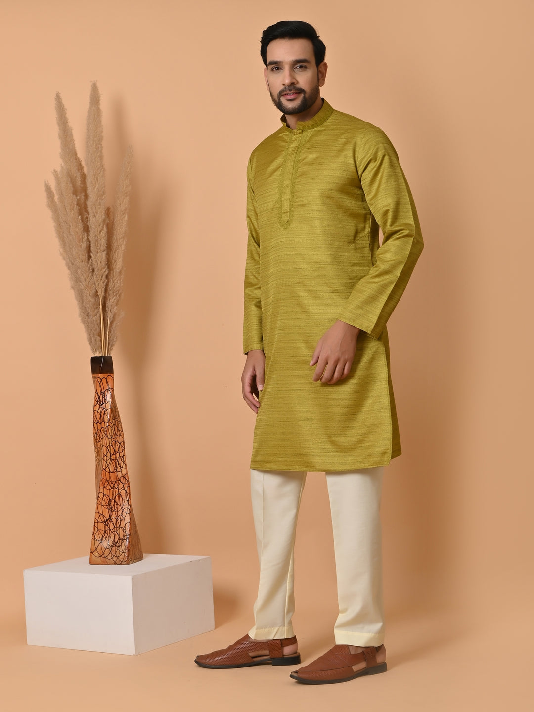 Solid Green Kurta Set - KM35301-10