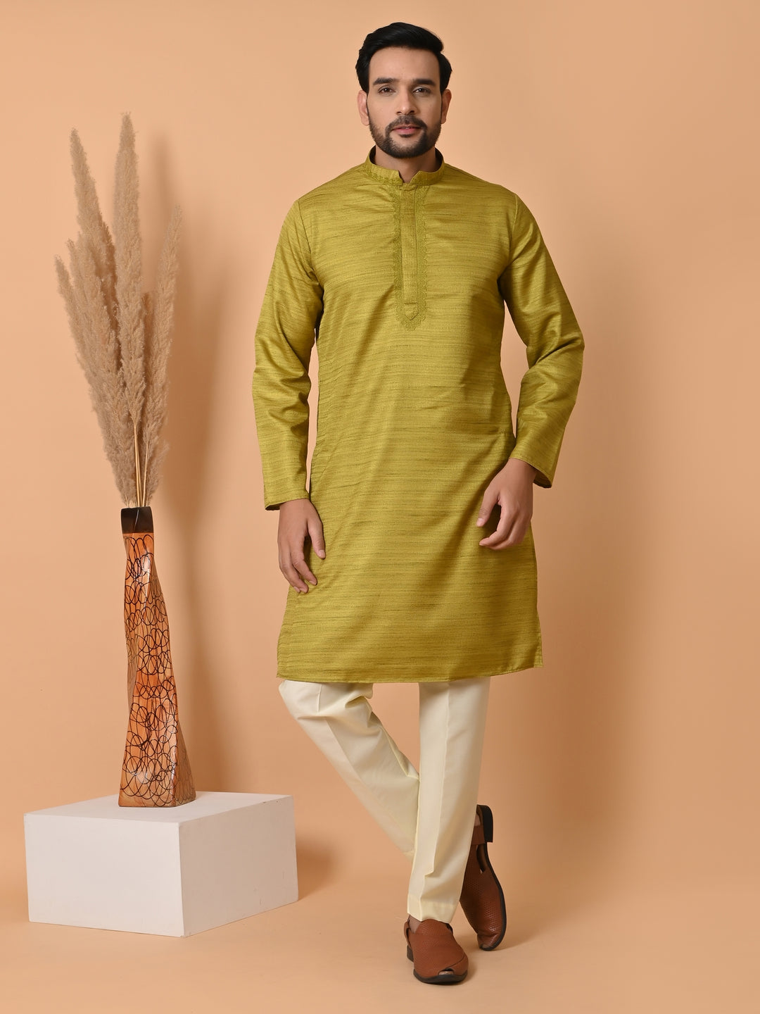 Solid Green Kurta Set - KM35301-10