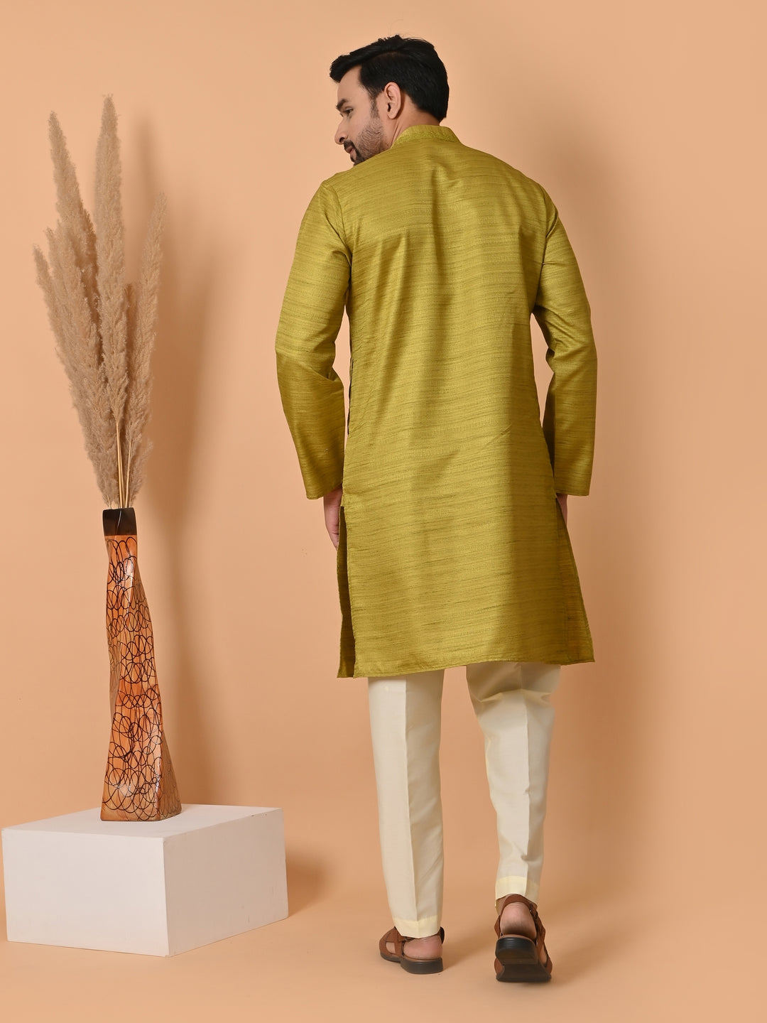 Solid Green Kurta Set - KM35301-10