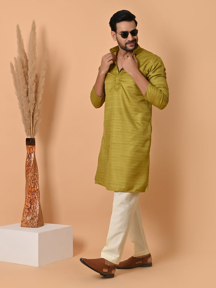 Solid Green Kurta Set - KM35301-10