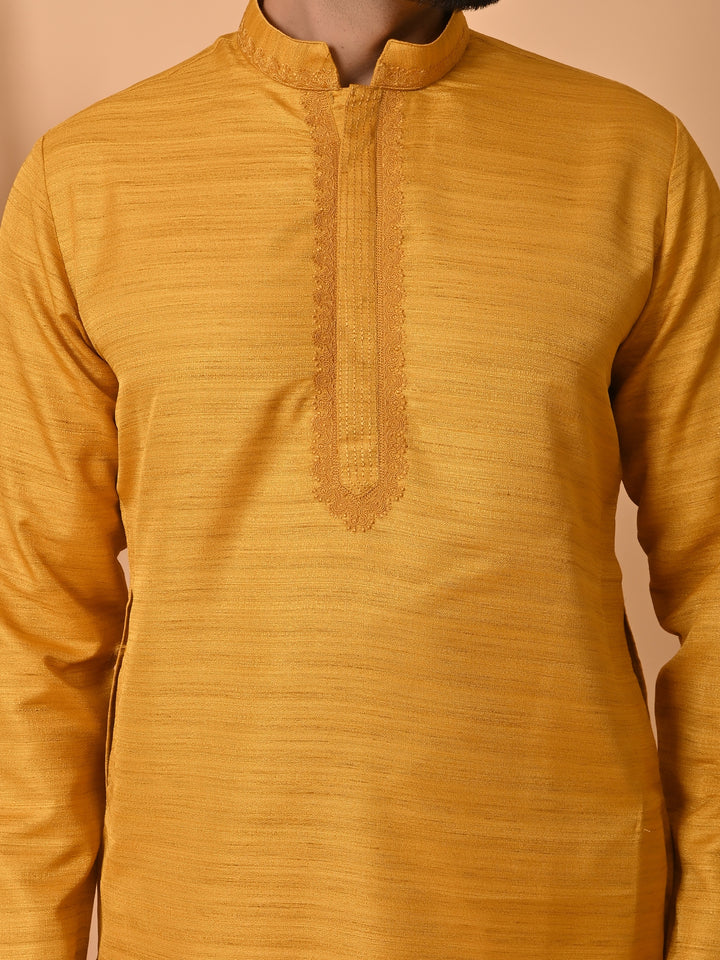 Solid Mustard Kurta Set - KM35301-11