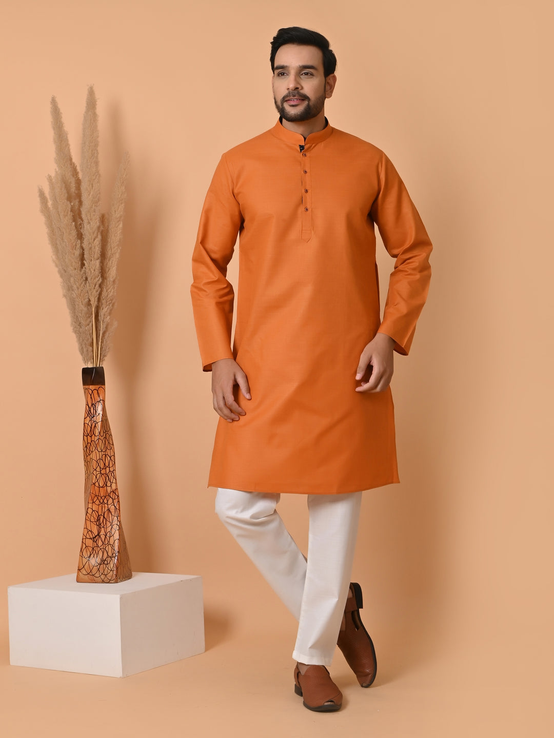 Solid Mustard Kurta Set - KR26705-139