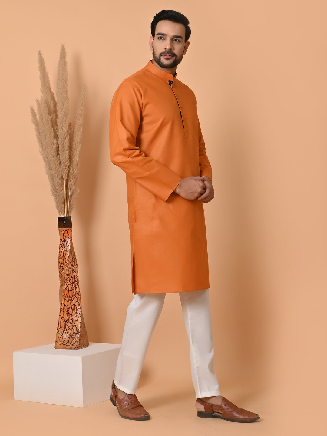 Solid Mustard Kurta Set - KR26705-139