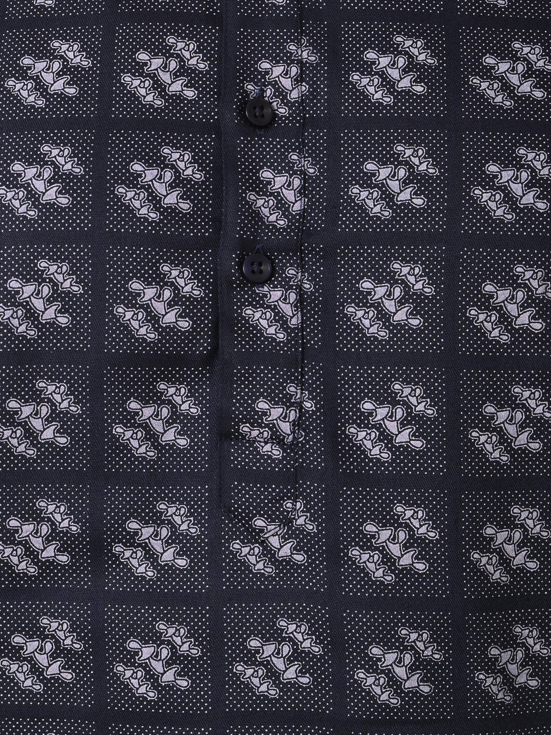 Checked Navy Blue Kurta Set - KR34067-11