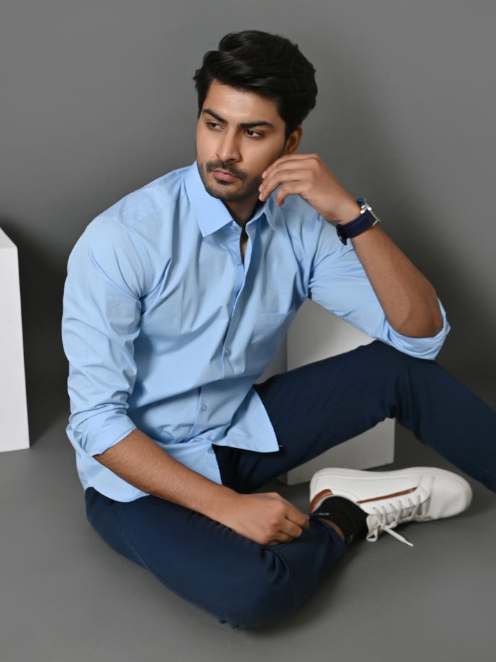 Solid Blue Shirts - E33837-24