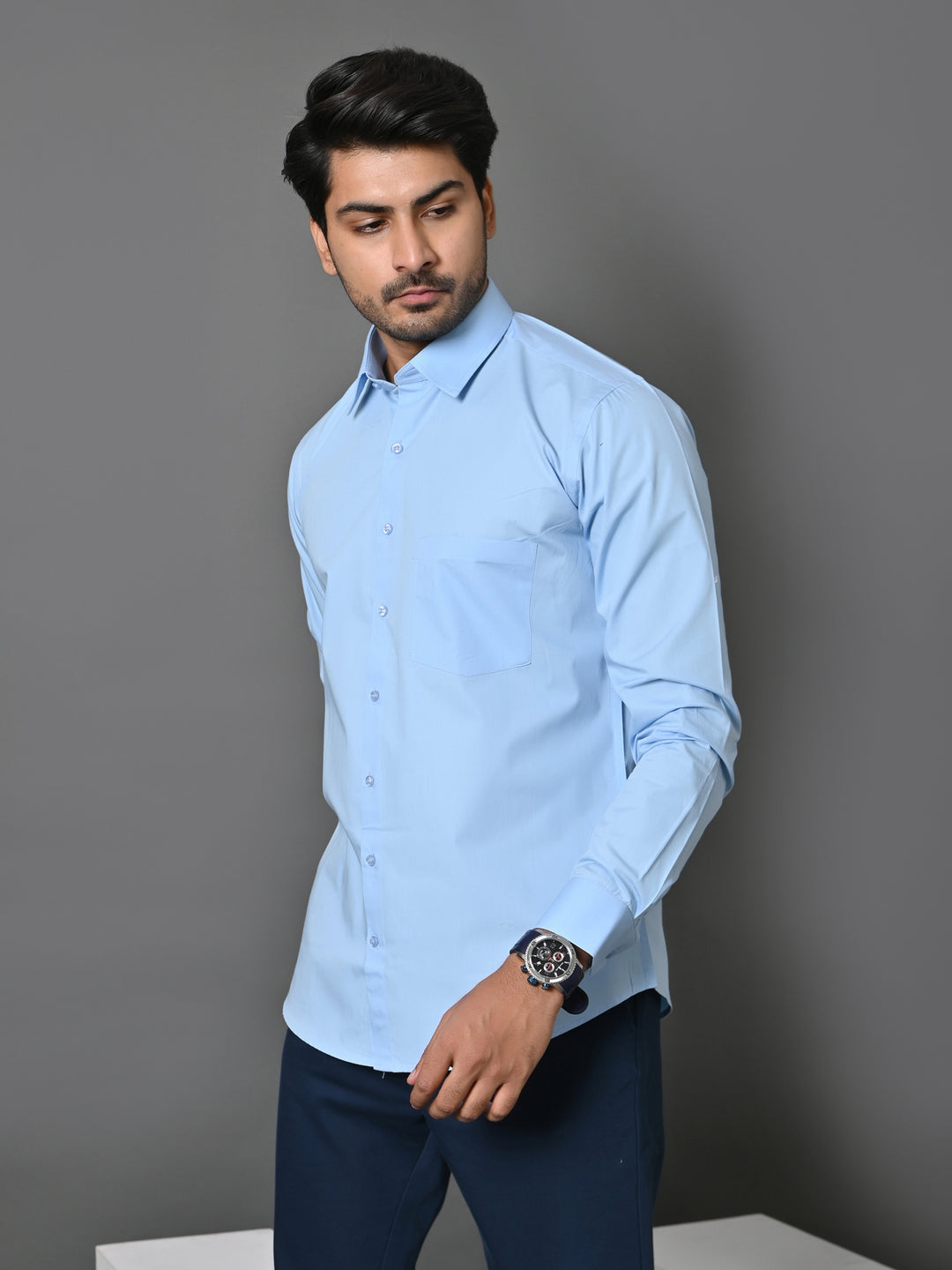 Solid Blue Shirts - E33837-24