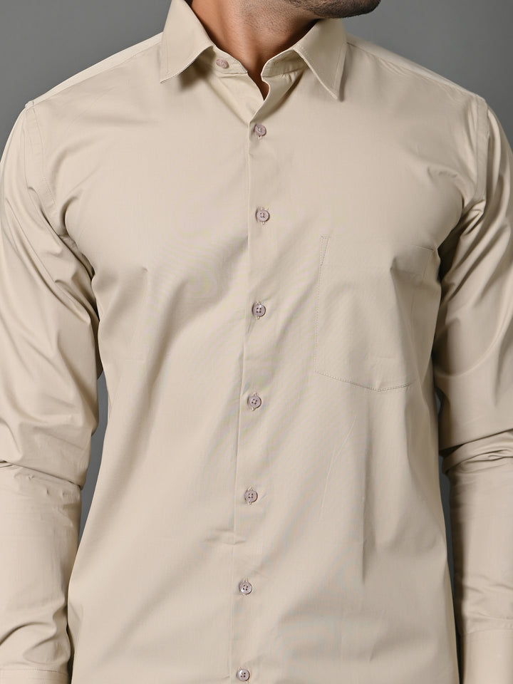 Solid Khaki Shirts - E33837-1